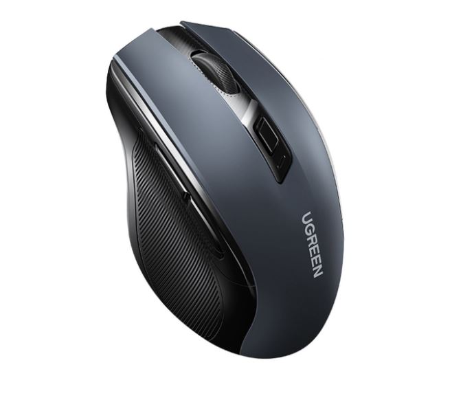 MOUSE Ugreen, "MU006" PC sau NB, wireless 2.4GHz, optic, 3/1 butoane/scroll, 4000 dpi, negru "90545" (timbru verde 0.18 lei) - 6957303895458 - imagine 2