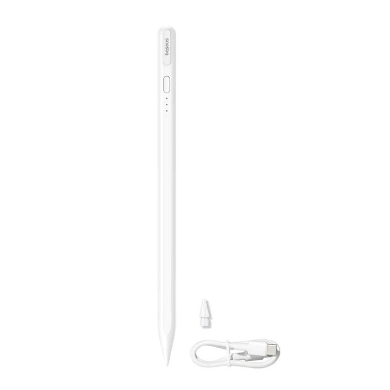 TOUCH PEN Baseus Smooth Writing 3, indicator LED, incarcare Type-C, compatibil Ipad, alb "P80080806213-00"  (timbru verde 0.03 lei) - 6932172687182 - imagine 2