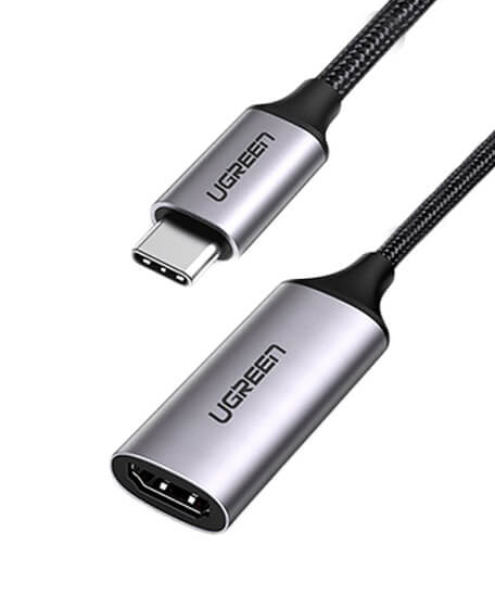 ADAPTOR video Ugreen, „CM297” USB Type-C (T) la 1 x HDMI (M) (3840 x 2160) la 60 Hz, conectori auriti, negru „70444” (timbru verde 0.08 lei) – 6957303874446