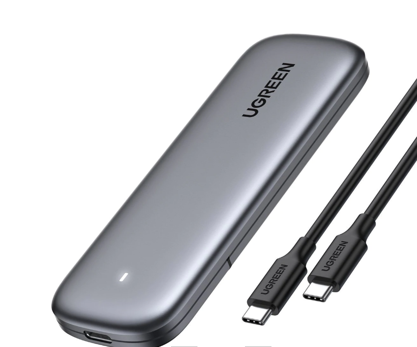 RACK extern Ugreen, „CM400” pt SSD M.2 NVMe/PCIE compatibile cu form factor 2280, 2260, 2242 si 2230, cablu 50 cm USB-C la USB-C, 10Gbps, aluminiu, gri „10902” (timbru verde 0.8 lei) – 6957303819027