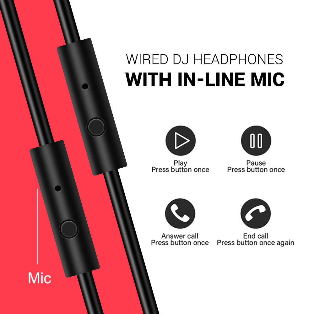 Casca OneOdio cu fir detasabil, tip over ear, utilizare profesionala, DJ, conectare prin Jack 3.5 mm | Jack 6.35 mm, difuzor 40 mm, impedanta 32 Ohm, negru | rosu, "A71-Red" (timbru verde 0.8lei) - imagine 5