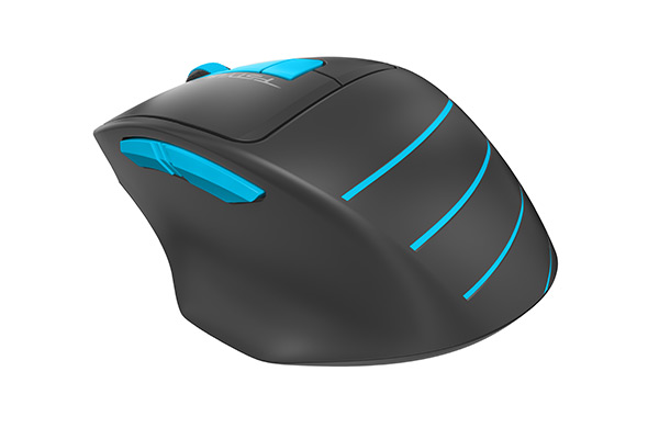 MOUSE A4tech, gaming, wireless, 2.4GHz, optic, 2000 dpi, butoane/scroll 6/1, buton selectare viteza, negru / albastru, "FG30 Blue" (timbru verde 0.18 lei) - imagine 2