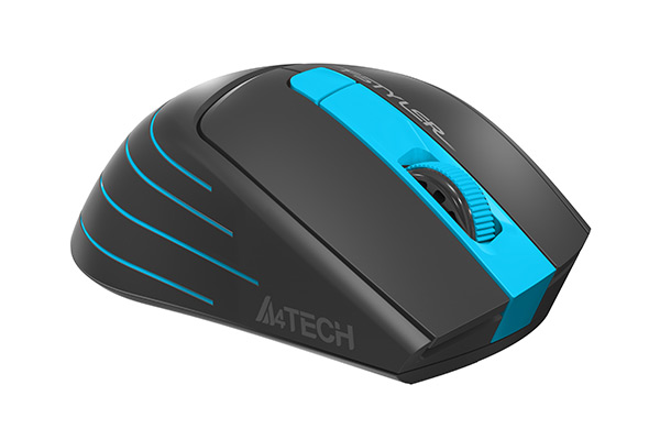 MOUSE A4tech, gaming, wireless, 2.4GHz, optic, 2000 dpi, butoane/scroll 6/1, buton selectare viteza, negru / albastru, "FG30 Blue" (timbru verde 0.18 lei) - imagine 5