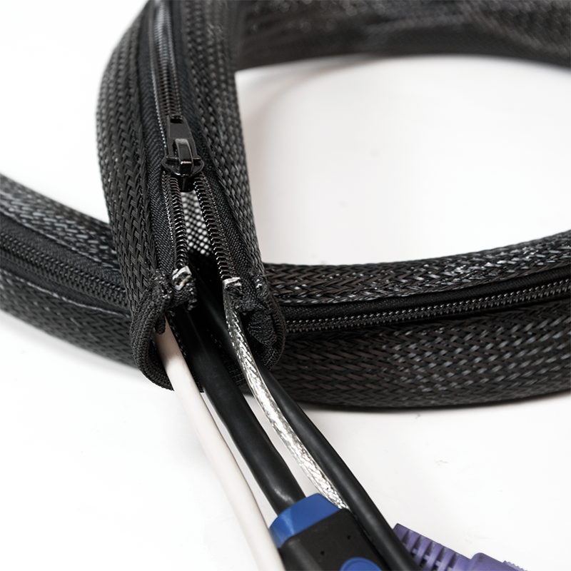 MANSON protectie cabluri LOGILINK, cu fermoar, diametru 20mm, 2m, negru, "KAB0047" - imagine 2
