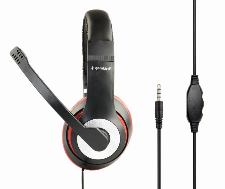GEMBIRD MHS-03-BKRD Stereo headset black - imagine 2