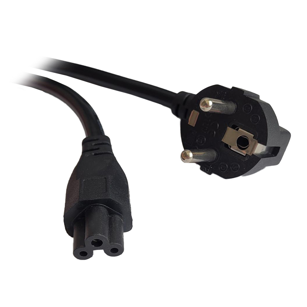 CABLU alimentare Spacer notebook  1m, intrare Shucko, iesire C5, 16A, negru, „SPPW-SCHK-C5-16A-1.0” (timbru verde 0.18 lei)