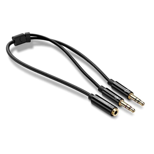 CABLU audio Ugreen, "AV140" stereo 2 x 3.5 mm jack (T) la 3.5 mm jack (M), 0.20 m, conectori auriti, negru "20898" (timbru verde 0.18 lei) - 6957303828982 - imagine 2