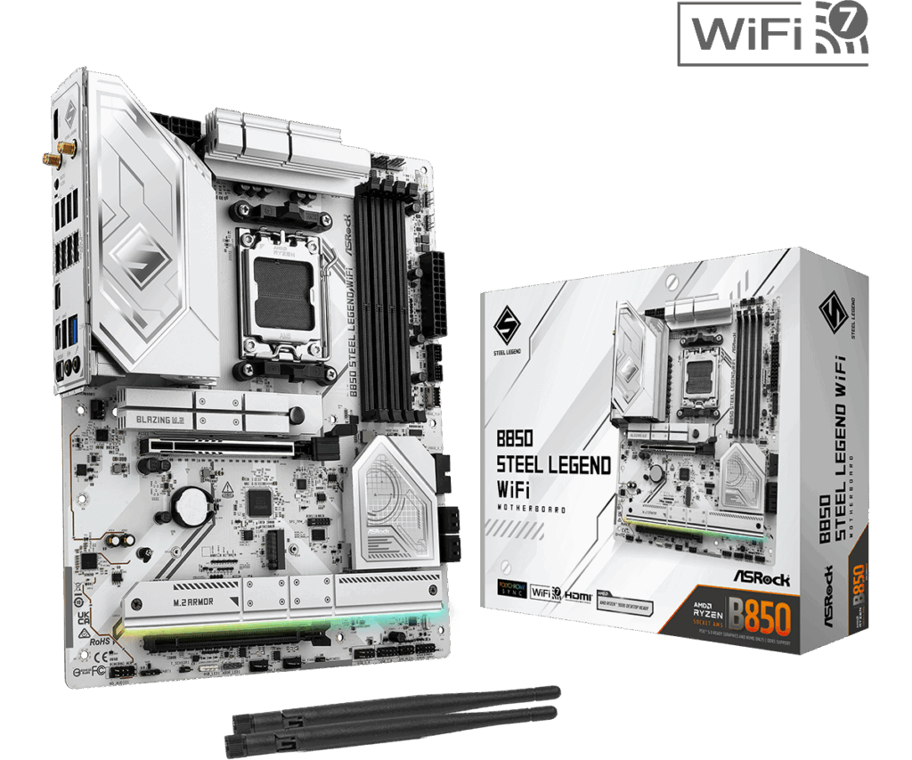 MB Asrock B850 STEEL LEGEND WIFI AM5 „B850 STEEL LEGEND WIFI”