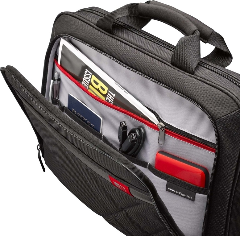 GEANTA CASE LOGIC, pt. notebook de max. 17 inch, 1 compartiment, buzunar frontal | buzunar dorsal, waterproof, poliester, negru, 3201434 "DLC-117 BLACK" - imagine 2