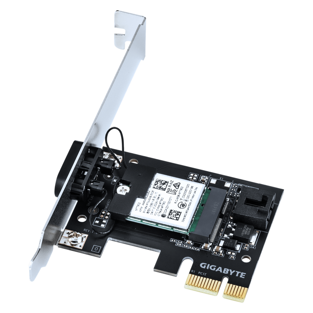 Adaptor wireless GIGABYTE Placa de retea Wireless GC-WIFI6E, Wi-Fi 6E, Bluetooth 5.2, PCIe  „GC-WIFI6E”