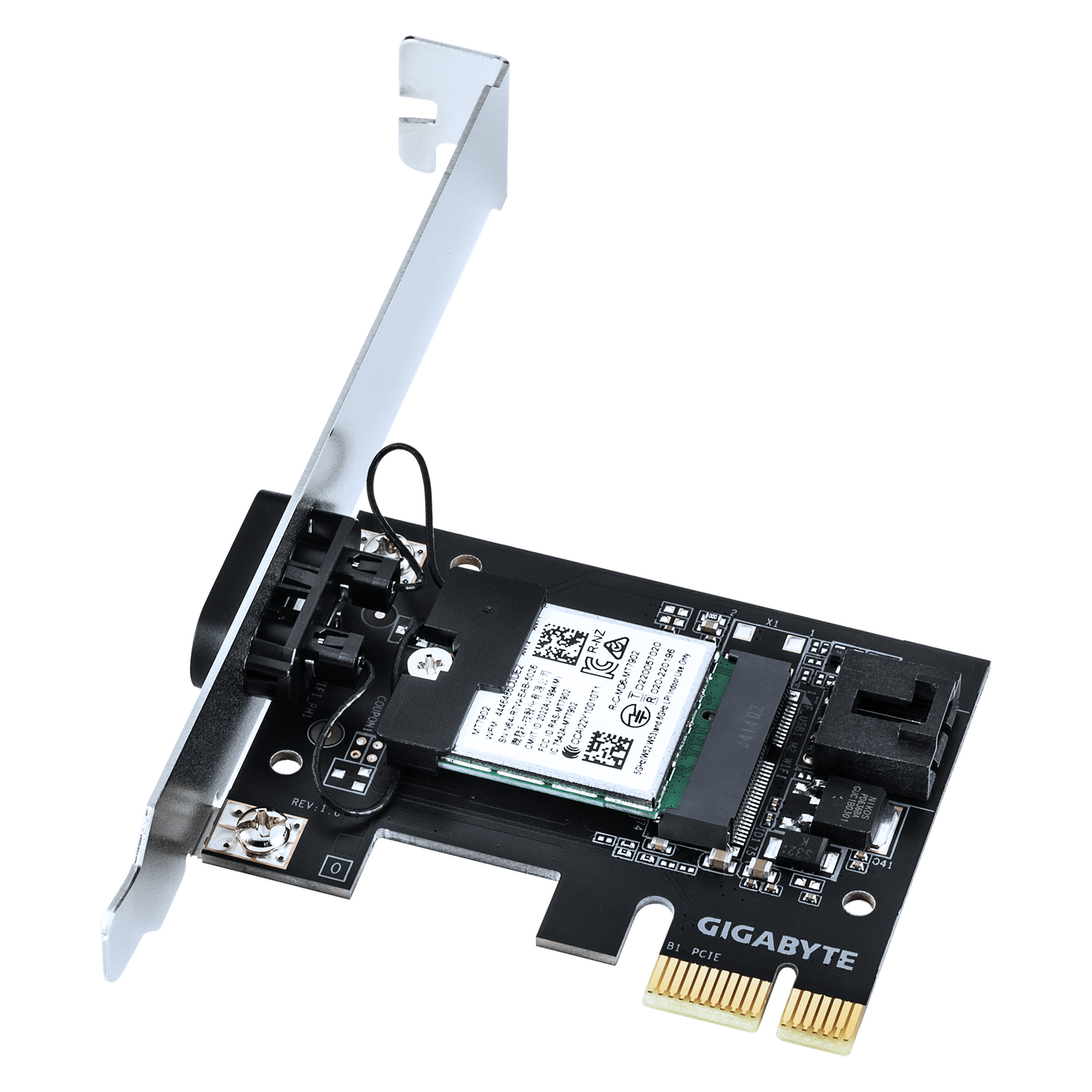 Adaptor wireless GIGABYTE Placa de retea Wireless GC-WIFI6E, Wi-Fi 6E, Bluetooth 5.2, PCIe "GC-WIFI6E"