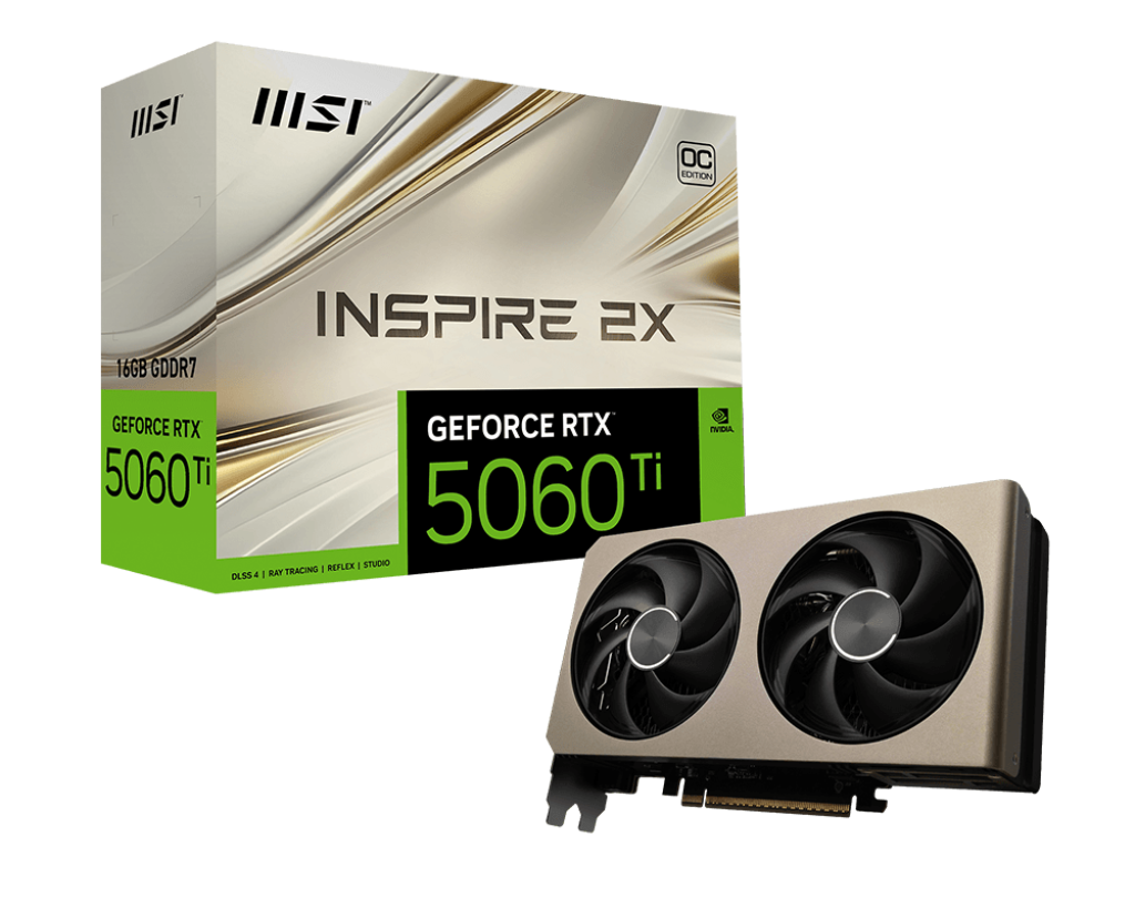MSI GeForce RTX 5060 Ti 16G INSPIRE 2X OC "GeForce RTX 5060 Ti 16G INSPIRE 2X OC" - imagine 5
