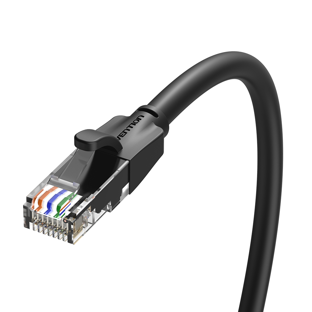 Patch cord UTP Vention, Cat. 6, RJ-45 (T) la RJ-45 (T), 2m, AWG 26, 1000Mbps, negru, "IBEBH" (timbru verde 0.08 lei) - 6922794741065 - imagine 3