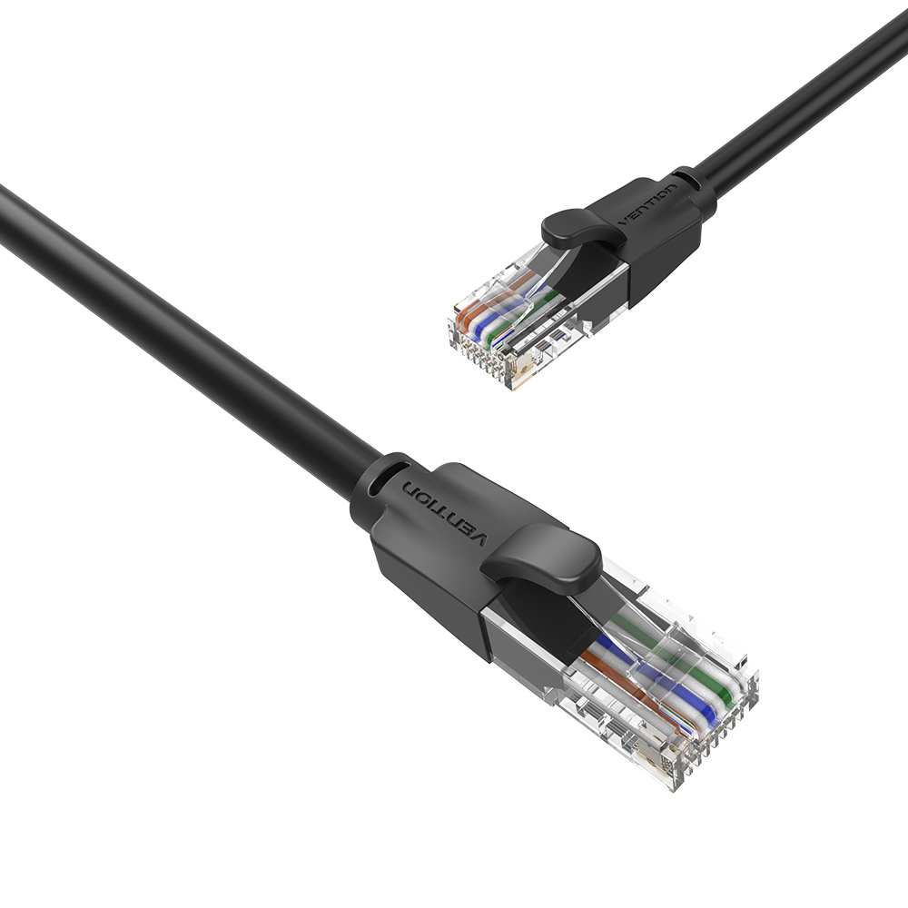 Patch cord UTP Vention, Cat. 6, RJ-45 (T) la RJ-45 (T), 10m, AWG 26, 1000Mbps, negru, "IBEBL" (timbru verde 0.08 lei) - 6922794743540 - imagine 4