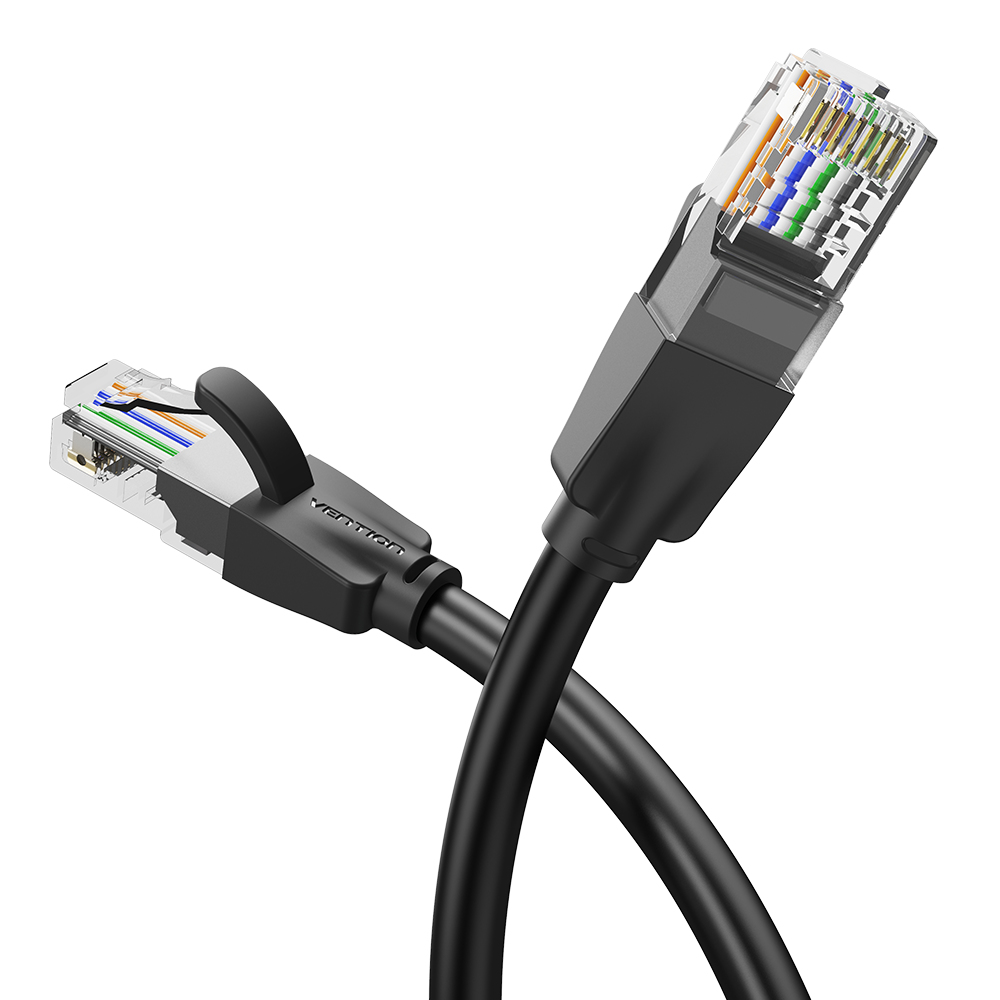 Patch cord UTP Vention, Cat. 6, RJ-45 (T) la RJ-45 (T), 10m, AWG 26, 1000Mbps, negru, "IBEBL" (timbru verde 0.08 lei) - 6922794743540 - imagine 5