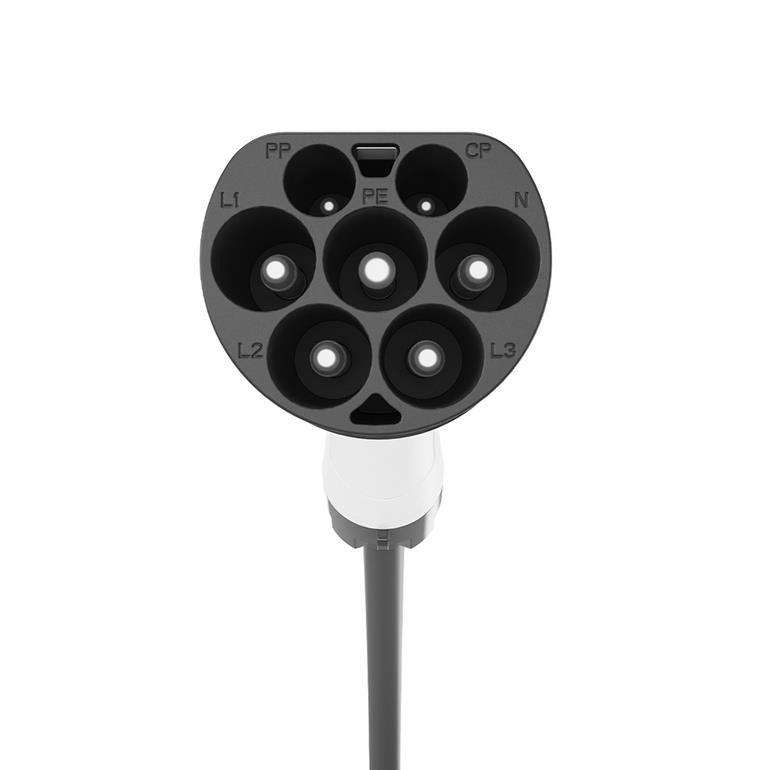 CABLU incarcare auto EV GEMBIRD, Type 2 (T) la Type 2 (M), 16A, trifazat, 11KW, cablu 5×2.5mm2 + 1×0.75mm2, IP55, 8m, black, „EV-T2MF-11KW-8M” (timbru verde 0.8 lei)