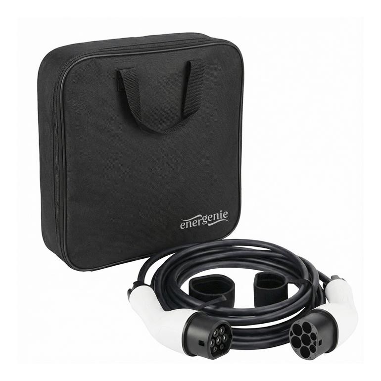 CABLU incarcare auto EV GEMBIRD, Type 2 (T) la Type 2 (M), 16A, trifazat, 11KW, cablu 5x2.5mm2 + 1x0.75mm2, IP55, 8m, black, "EV-T2MF-11KW-8M" (timbru verde 0.8 lei) - imagine 3