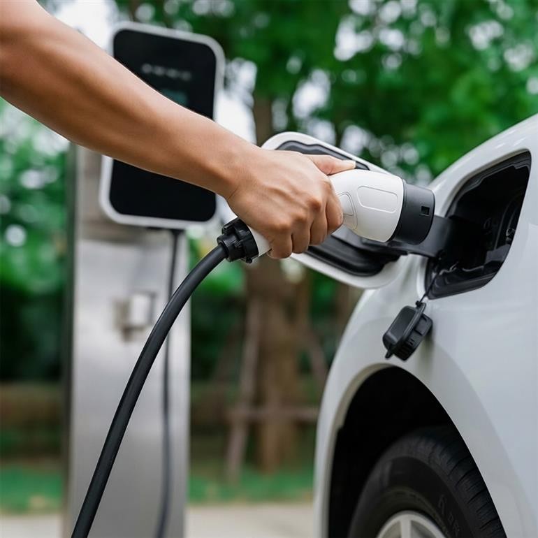CABLU incarcare auto EV GEMBIRD, Type 2 (T) la Type 2 (M), 16A, trifazat, 11KW, cablu 5x2.5mm2 + 1x0.75mm2, IP55, 8m, black, "EV-T2MF-11KW-8M" (timbru verde 0.8 lei) - imagine 4