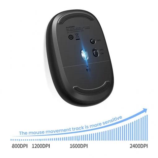MOUSE Ugreen, "MU105" PC sau NB, wireless 2.4GHz, optic, 3/1 butoane/scroll, 2400 dpi, include baterie, albastru "90550" (timbru verde 0.18 lei) - 6957303895502 - imagine 4