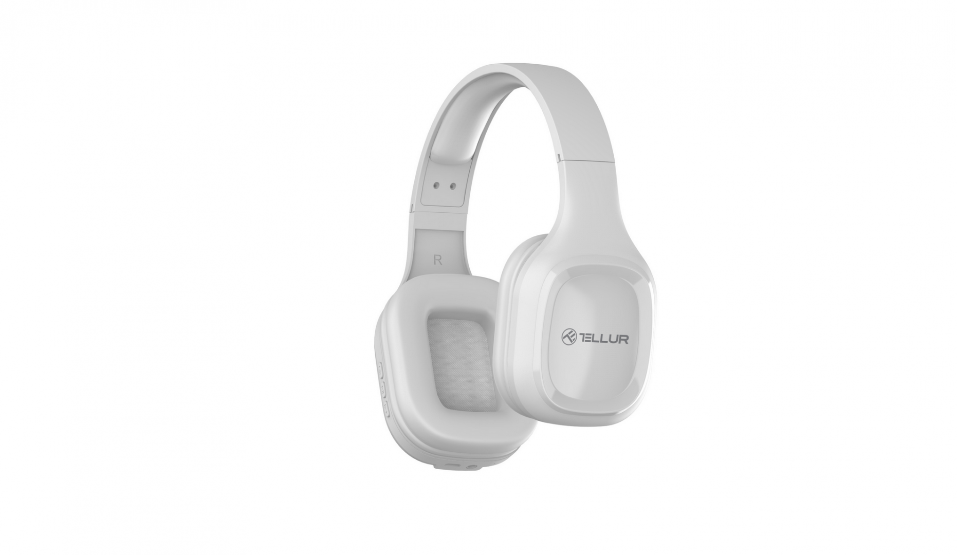 Casti cu micr. Tellur Pulse, alb - imagine 2