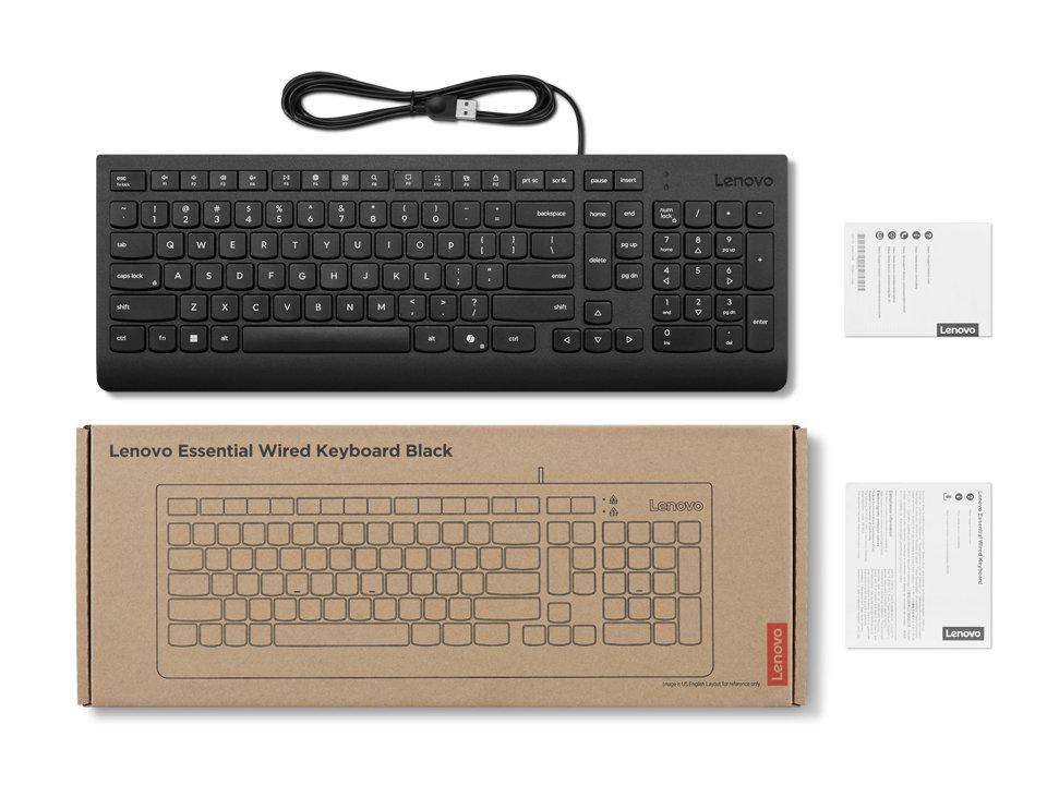 KEYBOARD USB ESSENTIAL/ENG 4Y41R64672 LENOVO "4Y41R64672" (timbru verde 0.8 lei) - imagine 3