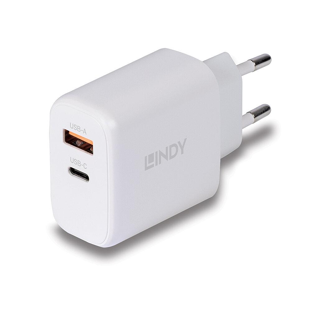 Incarcator Lindy USB Type-A & C 65W - imagine 5
