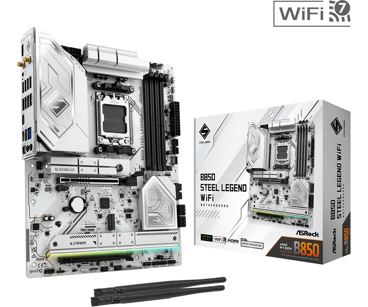MB Asrock B850 STEEL LEGEND WIFI AM5 "B850 STEEL LEGEND WIFI" - imagine 6
