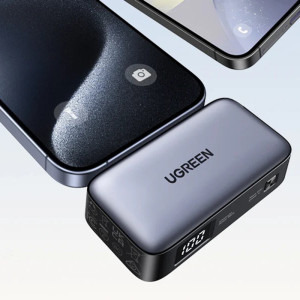 POWER BANK Ugreen "PB503", 5000mAh, 20W PD3.0, 1 x USB Type-C, 1 x USB Type-C integrat, gri, "35338" (timbru verde 0.98 lei) - 6941876233380 - imagine 2
