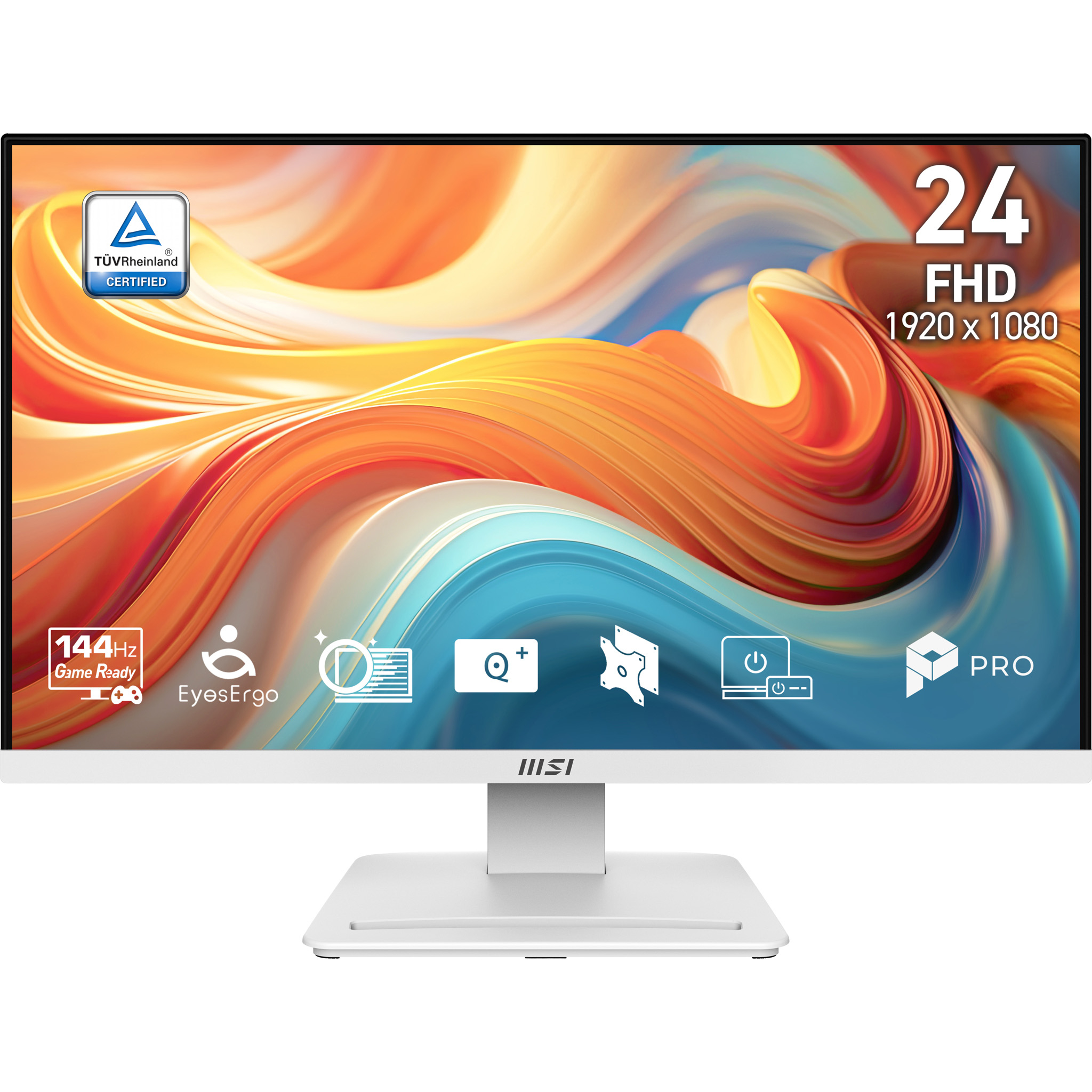 Monitor MSI PRO MP241W E14V, VA, 23.8", Full HD, 1920 x 1080, HDMI, DisplayPort, 144Hz, 1 ms, Alb "PRO MP241W E14V" (timbru verde 7 lei) - imagine 3