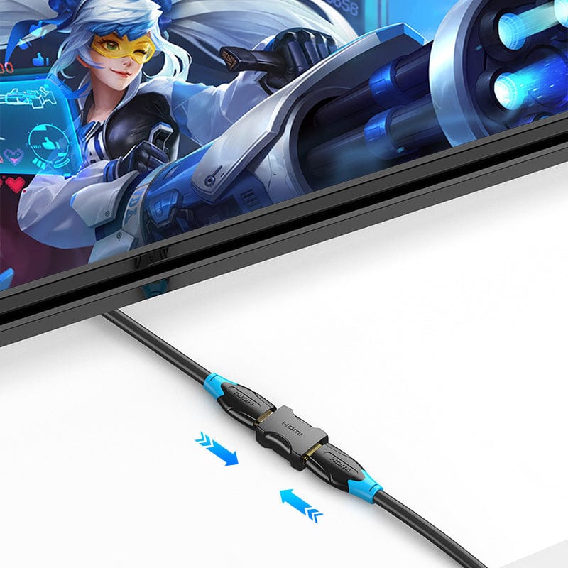 Adaptor video Vention, cupla HDMI (M) la HDMI (M), rezolutie 4K la 60Hz, bidirectional, conectori auriti, negru, "AIRB0-2" (timbru verde 0.08 lei) - 6922794747968 - imagine 2