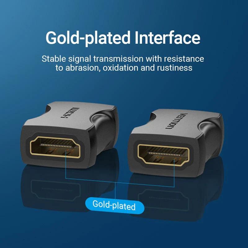 Adaptor video Vention, cupla HDMI (M) la HDMI (M), rezolutie 4K la 60Hz, bidirectional, conectori auriti, negru, "AIRB0-2" (timbru verde 0.08 lei) - 6922794747968 - imagine 3