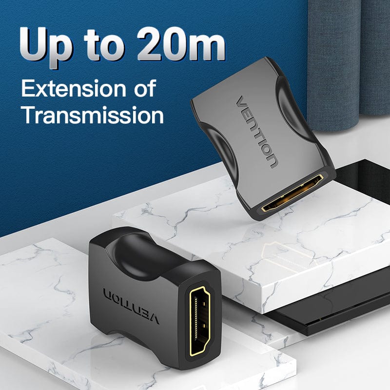 Adaptor video Vention, cupla HDMI (M) la HDMI (M), rezolutie 4K la 60Hz, bidirectional, conectori auriti, negru, "AIRB0-2" (timbru verde 0.08 lei) - 6922794747968 - imagine 4