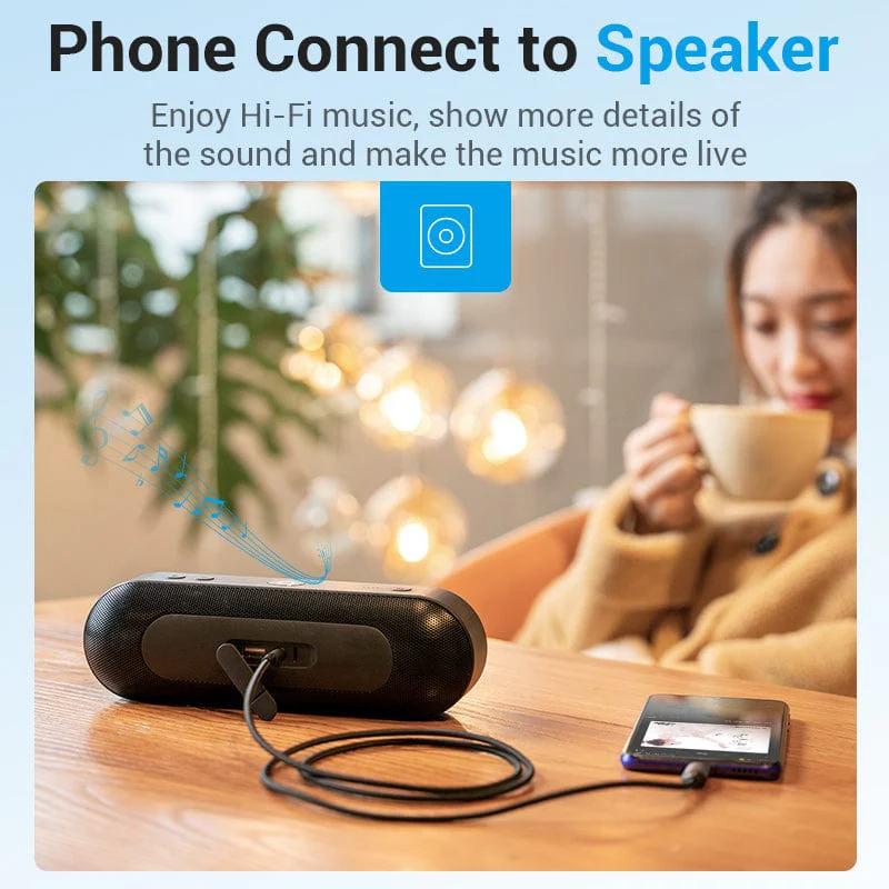 Cablu audio Vention, USB-C (T) la Jack 3.5mm (T), 1m, negru, "BGKHF" (timbru verde 0.08 lei) -6922794751132 - imagine 5