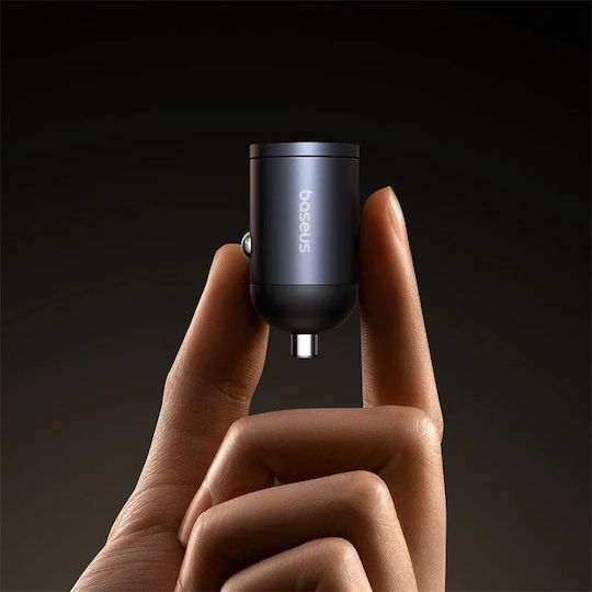 INCARCATOR auto Baseus Tiny Star, Quick Charge 30W, 1 x USB Type-C, 1 x USB, negru "C00035001121-02" (timbru verde 0.8 lei) - 6932172677206 - imagine 3