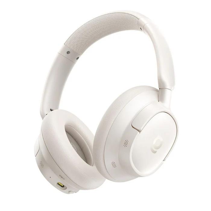 CASTI Baseus Bowie Bass BH1 NC Wireless Noise Cancelling, over ear, 40mm Dynamic Drivers, autonomie 80 ore, microfon pe casca, conectare prin Bluetooth 6.0, alb „A0203702” (timbru verde 0.18 lei) – 6932172697006