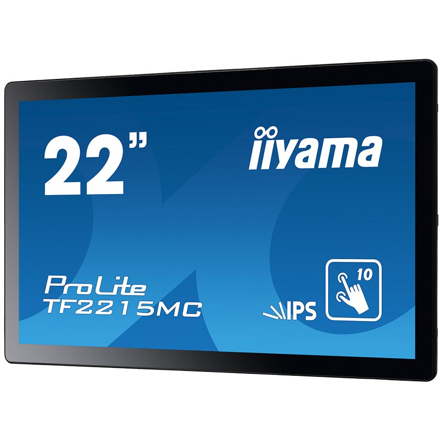 IIYAMA Monitor 21,5" PCAP Bezel Free 10P Touch with Anti-Finger print coating, 1920x1080, IPS panel, DisplayPort, HDMI, VGA, 315 cd/m² (with touch), 1000:1, 14ms, USB Interface, Through Glass (Gloves) mode, External Power Adapter, MultiTouch - imagine 2