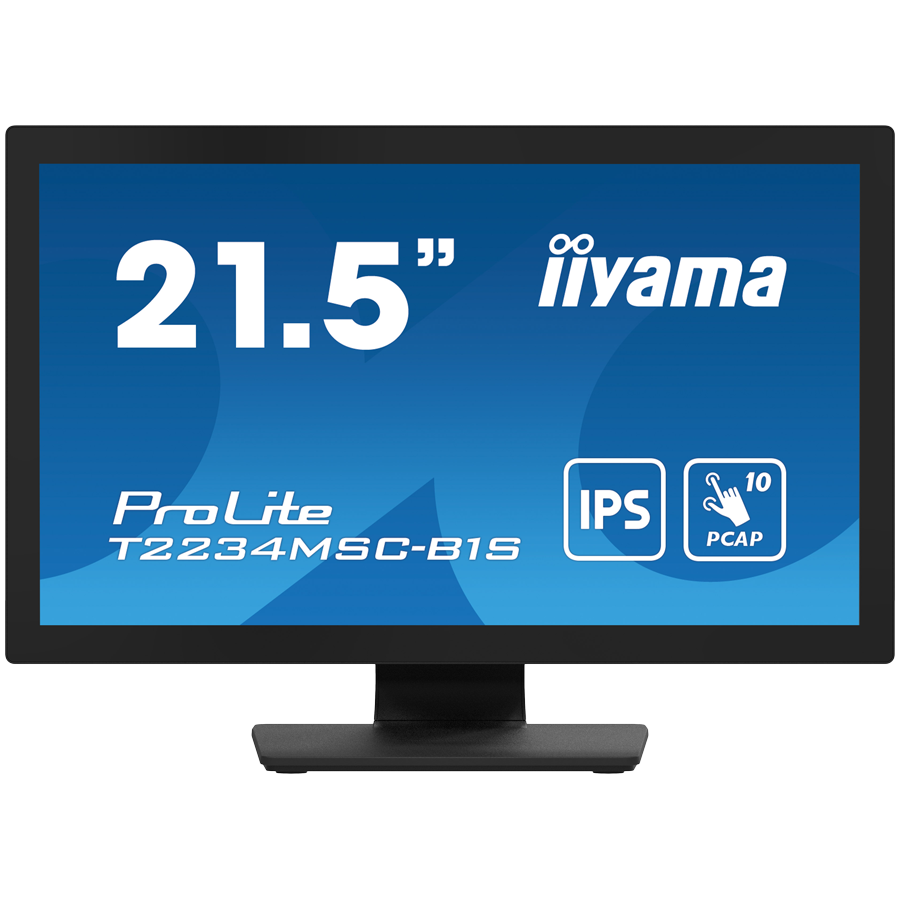 IIYAMA Monitor LED T2234MSC-B1S 22″ Full HD 10pt touchscreen featuring IPS 350 cd/m2 1000:1 8ms projective capacitive VGA HDMI DP „T2234MSC-B1S” (timbru verde 7 lei)
