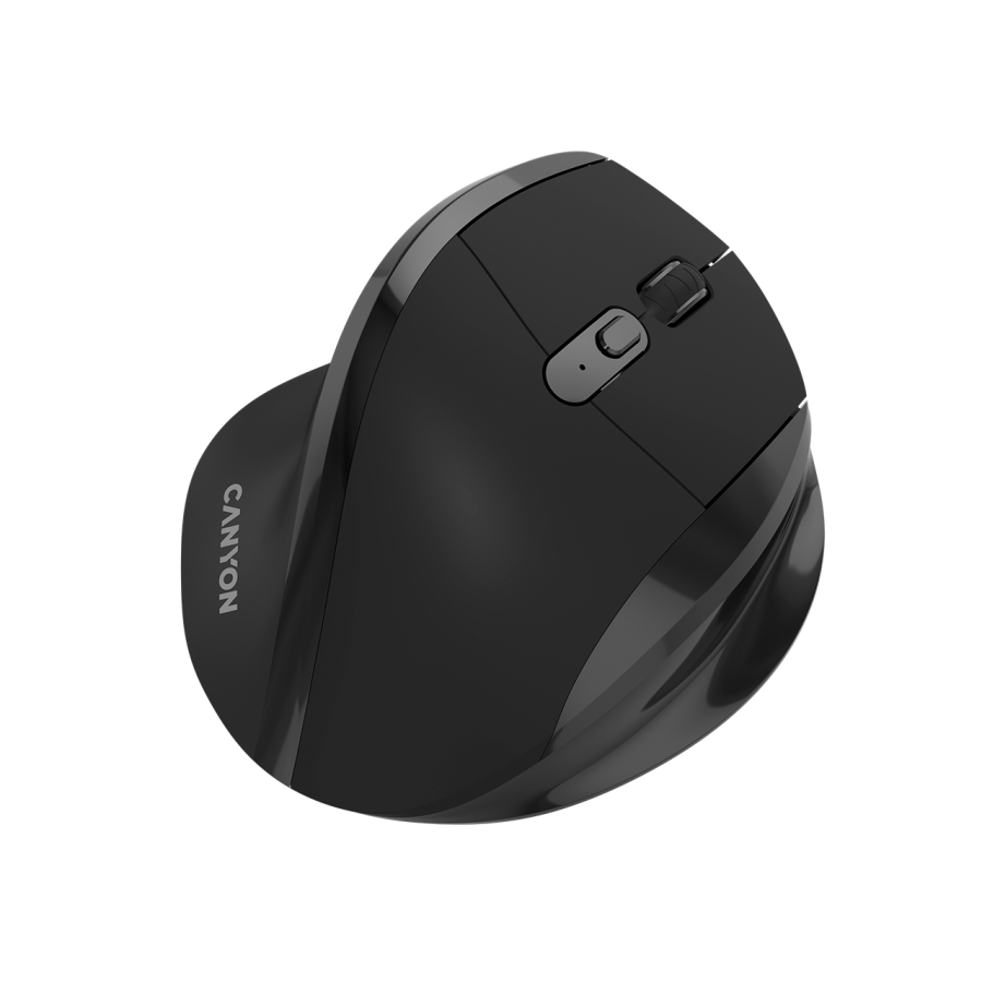 CANYON mouse OnClick 17 Ergonomic 6 buttons 1600DPI Wireless Black - imagine 2