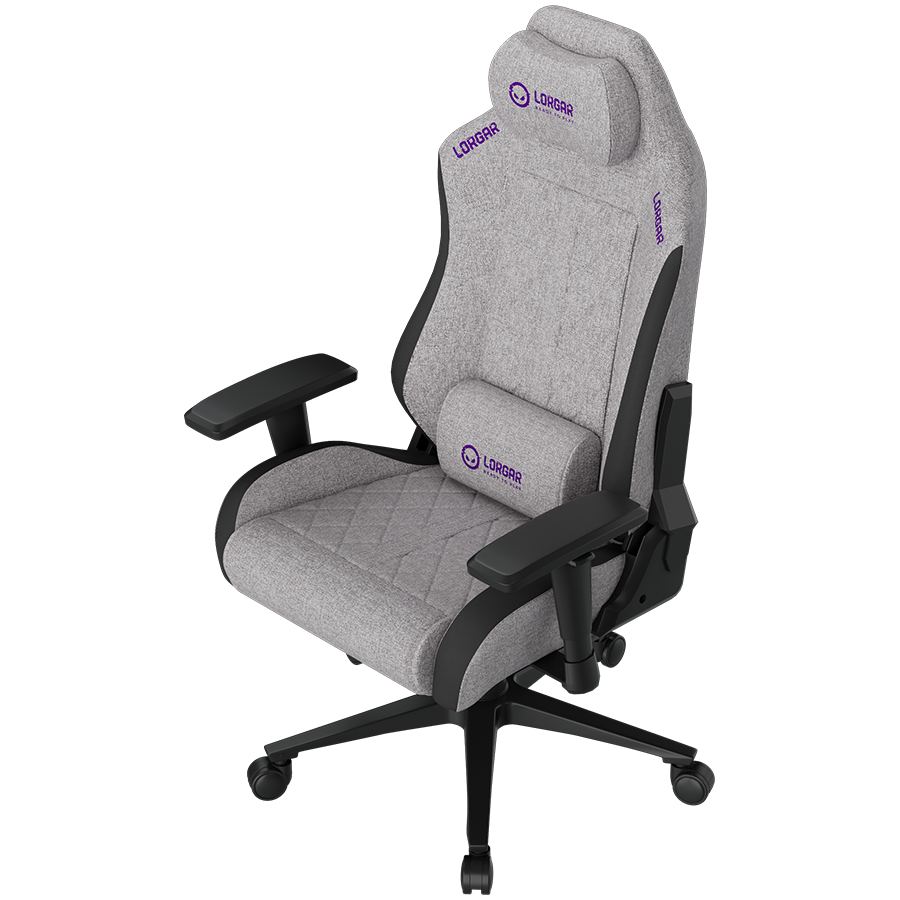 LORGAR CHA41, Ergonomic Gaming Chair Advanced, premium anti-stain fabric, Grey - imagine 3