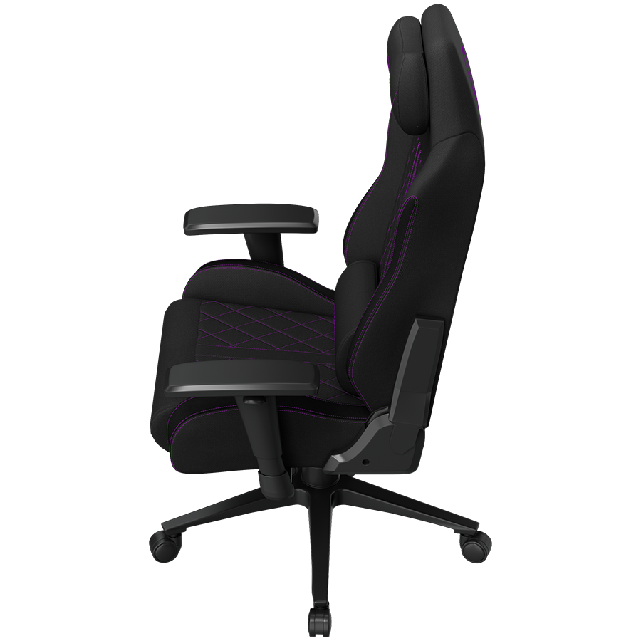 LORGAR CHA41, Ergonomic Gaming Chair Advanced, premium anti-stain fabric, Black/purple - imagine 5