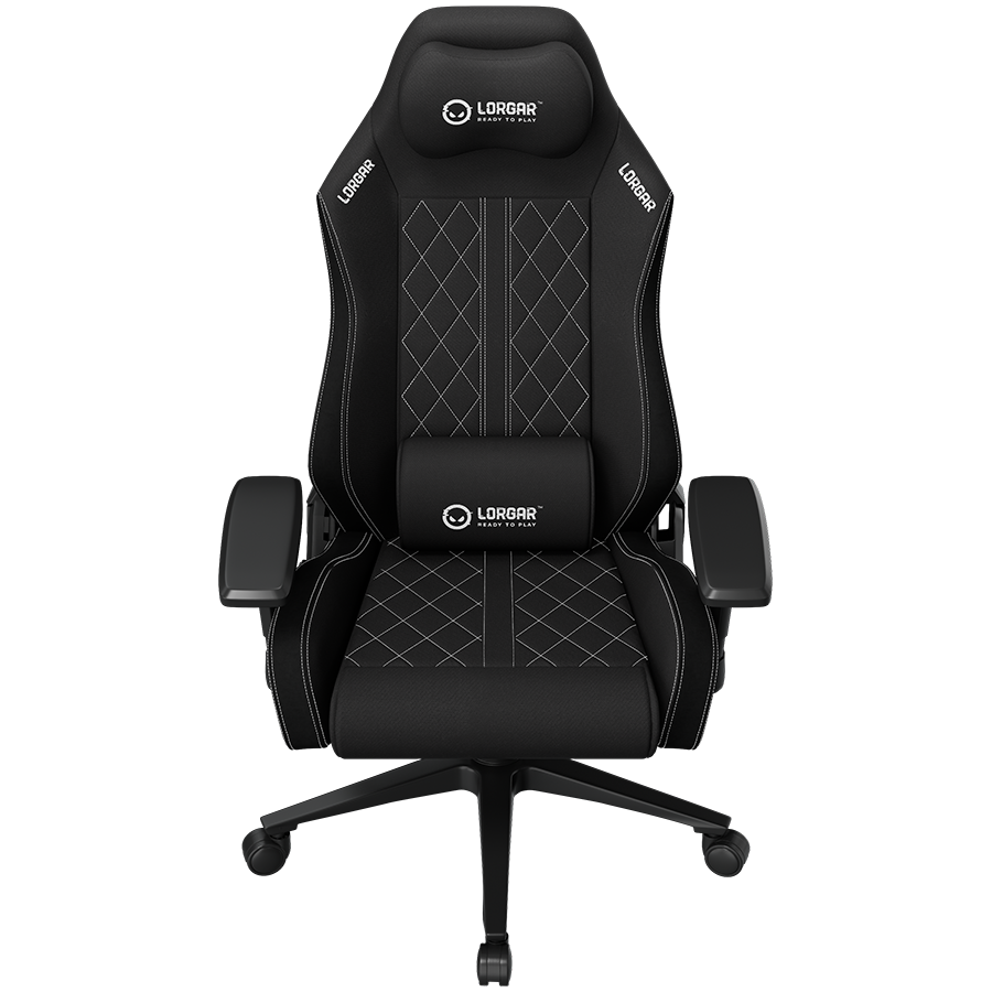 LORGAR CHA41, Ergonomic Gaming Chair Advanced, premium anti-stain fabric, Black/white - imagine 2