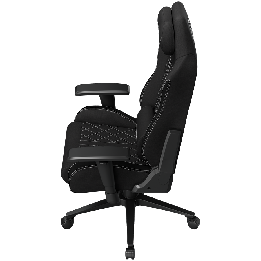LORGAR CHA41, Ergonomic Gaming Chair Advanced, premium anti-stain fabric, Black/white - imagine 5