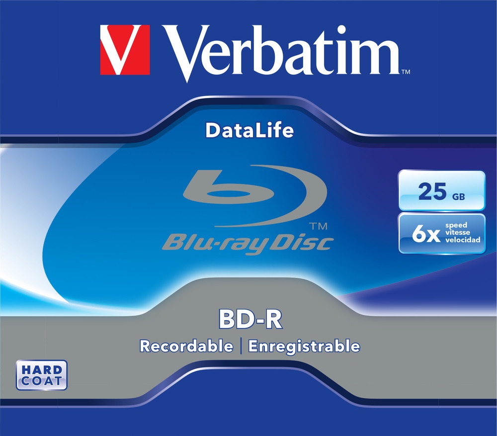 BD-R DL VERBATIM 25GB, viteza 6x, 1 buc, Jewel Case, printabil, „43840”