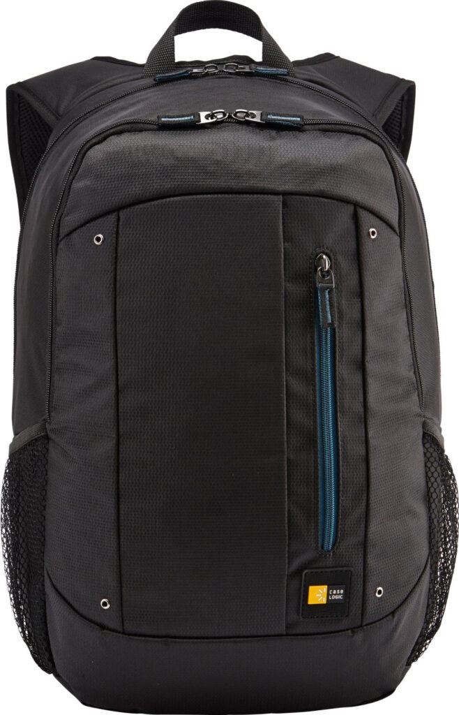 RUCSAC CASE LOGIC, pt. notebook de max. 15.6 inch, 2 compartimente, buzunar frontal | buzunar lateral x 2, waterproof, poliester, negru, "WMBP-115 BLACK 4PK"- 532330