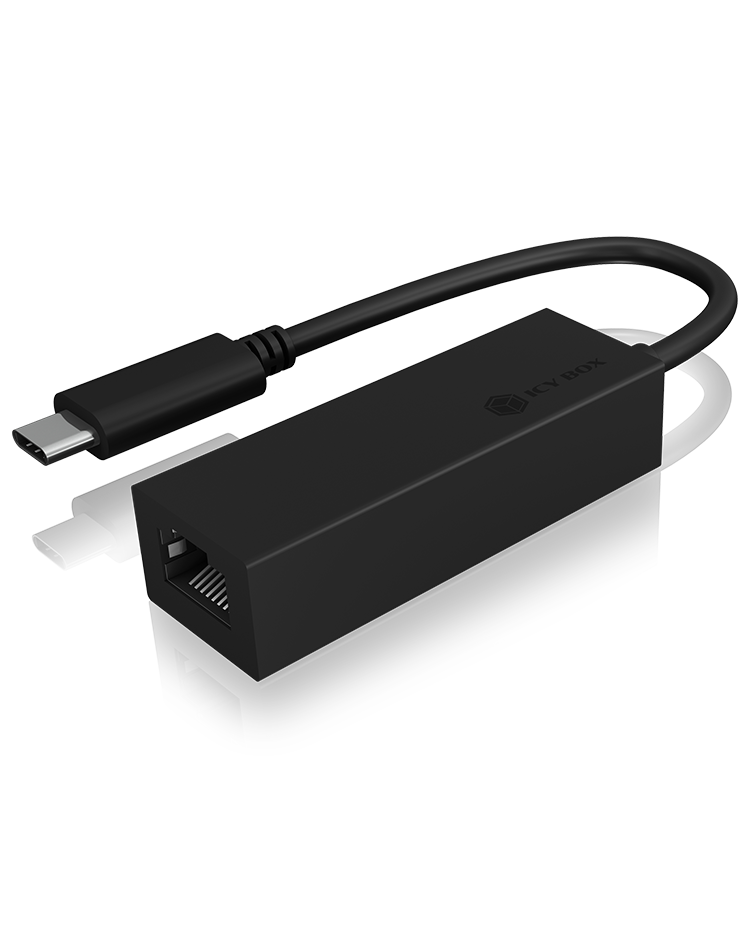 ADAPTOR RETEA Icy Box USB 3.0 Type-C la Interfata Ethernet Gigabit RJ-45, plastic, negru, "IB-LAN100-C3" - imagine 4