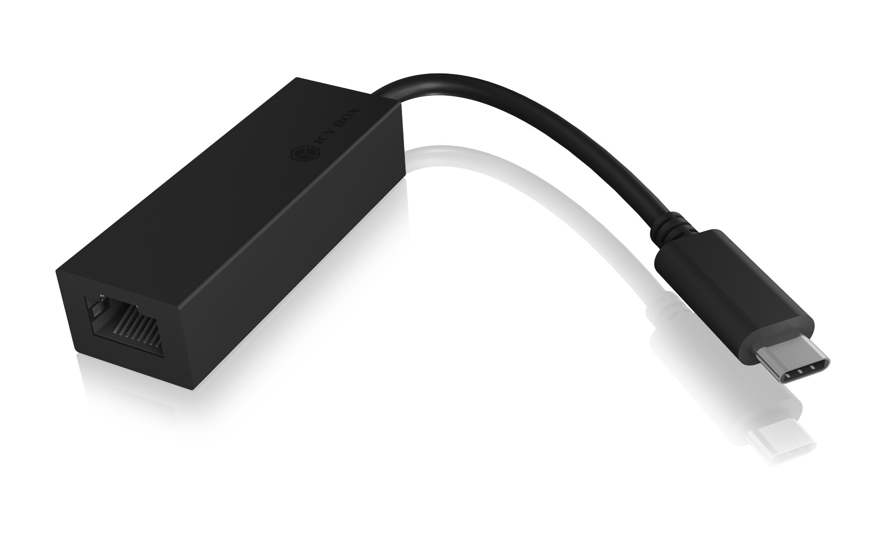 ADAPTOR RETEA Icy Box USB 3.0 Type-C la Interfata Ethernet Gigabit RJ-45, plastic, negru, "IB-LAN100-C3" - imagine 3
