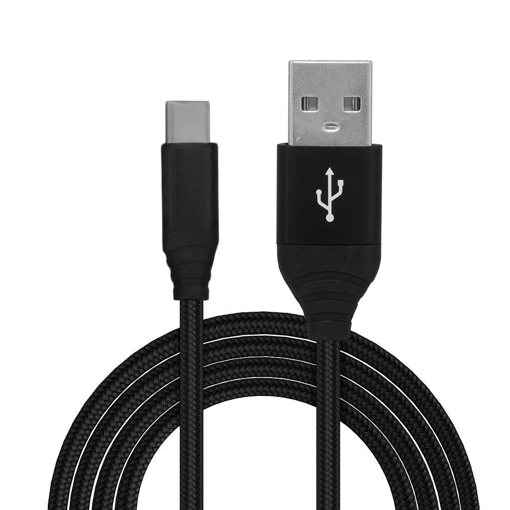 CABLU alimentare si date SPACER, pt. smartphone, USB 3.0 (T) la Type-C (T), Braided,2.1A ,Retail pack, 0.5m, black, "SPDC-TYPEC-BRD-BK-0.5" (timbru verde 0.08 lei)