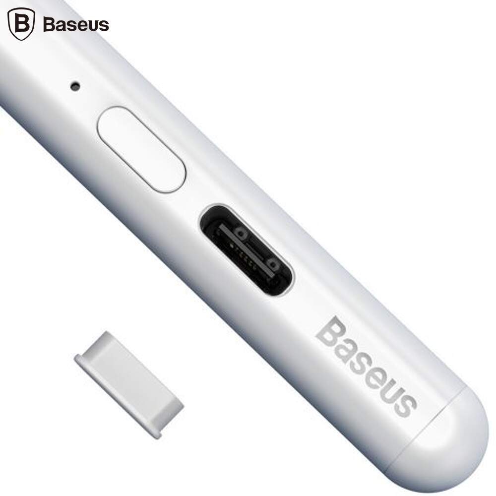 TOUCH PEN Baseus Smooth Writing 2 Series, indicator LED, incarcare Type-C, compatibil Ipad, alb "SXBC060502" - (timbru verde 0.03 lei) - imagine 3