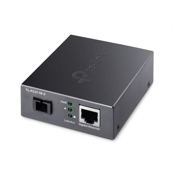 MEDIA CONVERTOR TP-LINK 1 x Gigabit RJ45 WDM Half-Duplex/Full-Duplex, SC single-mode fiber, 1× Gigabit SC Fiber Port, pana la 2km, montabil in sasiu „FC311B-2” (include timbru verde 1.75 lei)