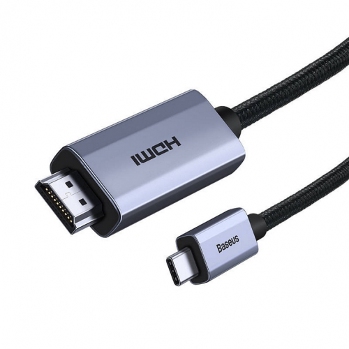 CABLU video Baseus High Definition Graphene,USB Type-C la HDMI (T), versiunea 2.0, rez max 4K UHD (3840 x 2160) 60 Hz, conectori auriti, 2m, negru „WKGQ010101” (timbru verde 0.18 lei) – 6932172608125